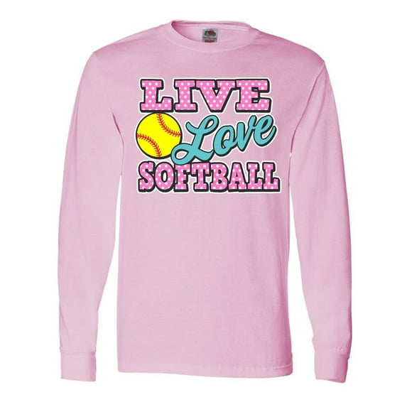 Inktastic Live Love and Softball Long Sleeve T-Shirt