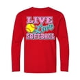 thumbnail image 1 of Inktastic Live Love and Softball Long Sleeve Youth T-Shirt, 1 of 5
