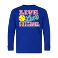 thumbnail image 1 of Inktastic Live Love and Softball Long Sleeve Youth T-Shirt, 1 of 5