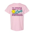 thumbnail image 1 of Inktastic Live Love and Softball T-Shirt, 1 of 5