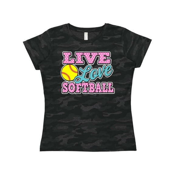Inktastic Live Love and Softball Women's T-Shirt