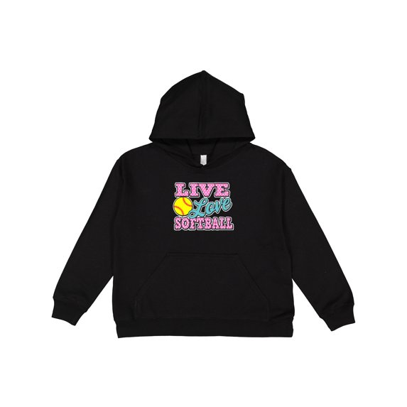 Inktastic Live Love and Softball Youth Hoodie Sweatshirt