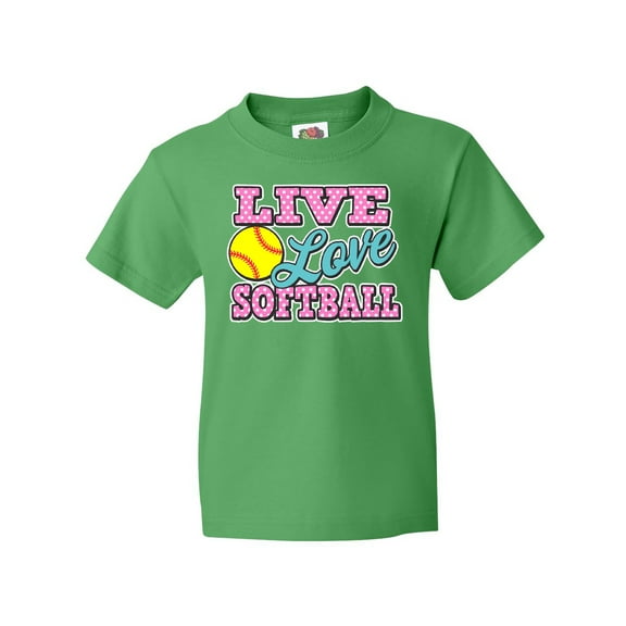 Inktastic Live Love and Softball Youth T-Shirt
