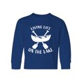 thumbnail image 1 of Inktastic Living Life On The Lake Long Sleeve Youth T-Shirt, 1 of 5