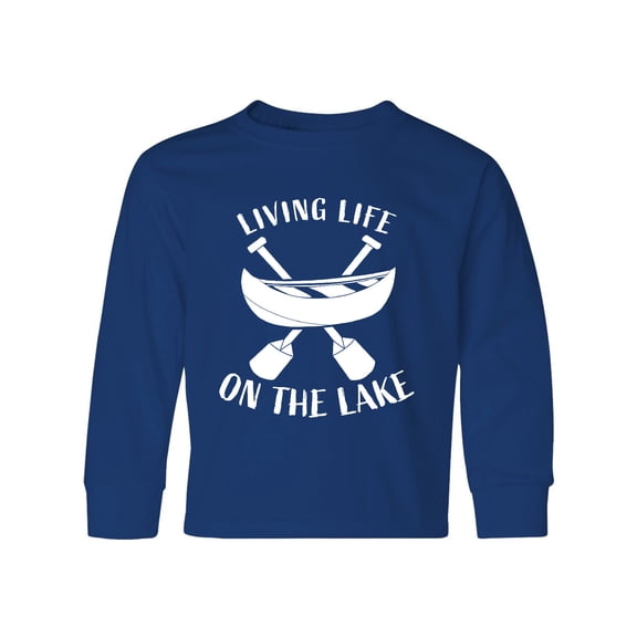 Inktastic Living Life On The Lake Long Sleeve Youth T-Shirt
