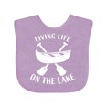 thumbnail image 1 of Inktastic Living Life on the Lake Boys or Girls Baby Bib, 1 of 4