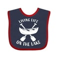 thumbnail image 1 of Inktastic Living Life on the Lake Boys or Girls Baby Bib, 1 of 4
