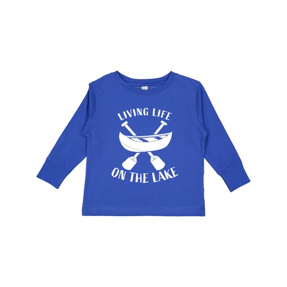 Inktastic Living Life on the Lake Boys or Girls Long Sleeve Toddler T-Shirt