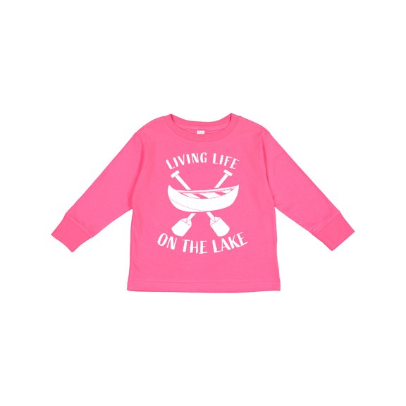 Inktastic Living Life on the Lake Boys or Girls Long Sleeve Toddler T-Shirt