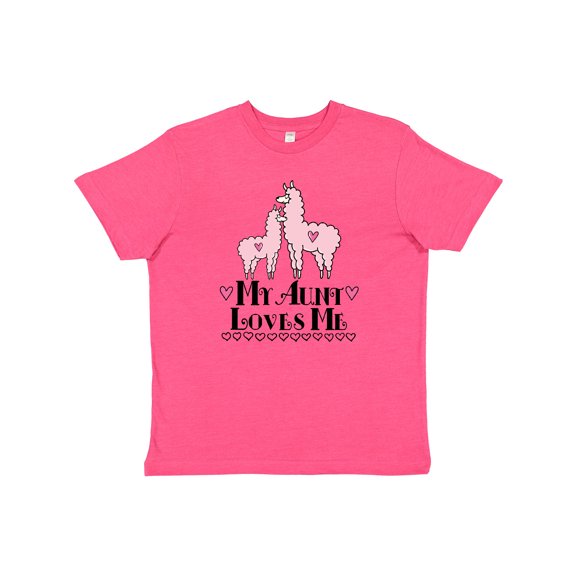 Inktastic Llama Aunt Loves Me Girls Gift Youth T-Shirt