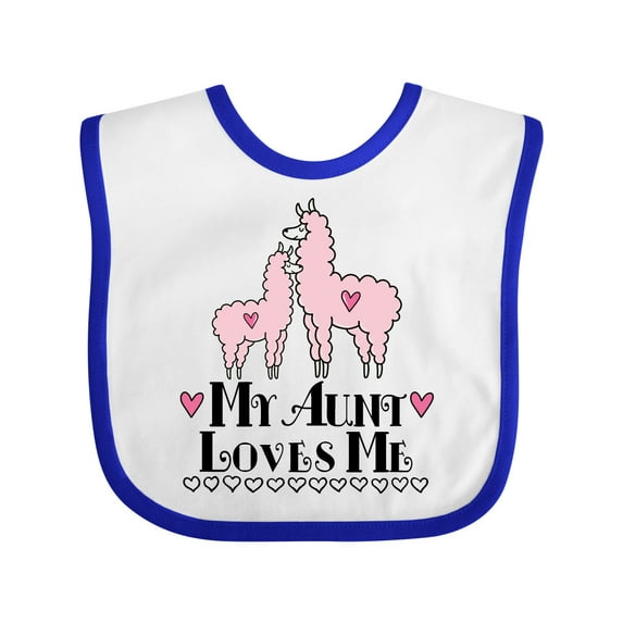 Inktastic Llama Aunt Loves Me Girls Girls Baby Bib