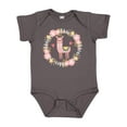 thumbnail image 1 of Inktastic Llama Rose Flower Wreath Girls Baby Bodysuit, 1 of 5