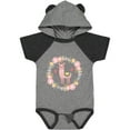 thumbnail image 1 of Inktastic Llama Rose Flower Wreath Girls Baby Bodysuit, 1 of 5