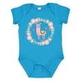 thumbnail image 1 of Inktastic Llama Rose Flower Wreath Girls Baby Bodysuit, 1 of 5