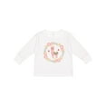 thumbnail image 1 of Inktastic Llama Rose Flower Wreath Girls Long Sleeve Toddler T-Shirt, 1 of 5