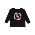 thumbnail image 1 of Inktastic Llama Rose Flower Wreath Girls Long Sleeve Toddler T-Shirt, 1 of 5