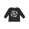 thumbnail image 1 of Inktastic Llama Rose Flower Wreath Girls Long Sleeve Toddler T-Shirt, 1 of 5