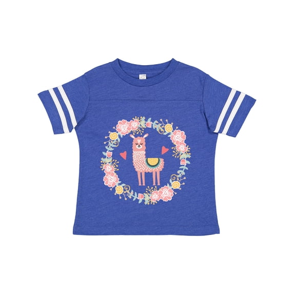 Inktastic Llama Rose Flower Wreath Girls Toddler T-Shirt