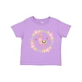 thumbnail image 1 of Inktastic Llama Rose Flower Wreath Girls Toddler T-Shirt, 1 of 5