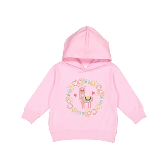 Inktastic Llama Rose Flower Wreath Toddler Hoodie