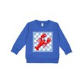 thumbnail image 1 of Inktastic Lobster Checkered Stamp Coastal Toddler Sweatshirt, 1 of 4