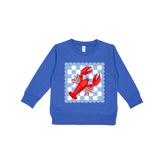 Inktastic Lobster Checkered Stamp Coastal Toddler Sweatshirt