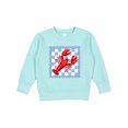 thumbnail image 1 of Inktastic Lobster Checkered Stamp Coastal Toddler Sweatshirt, 1 of 4