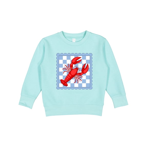 Inktastic Lobster Checkered Stamp Coastal Toddler Sweatshirt