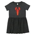 thumbnail image 1 of Inktastic Lobster Cute Ocean Creature Girls Toddler Dress, 1 of 5