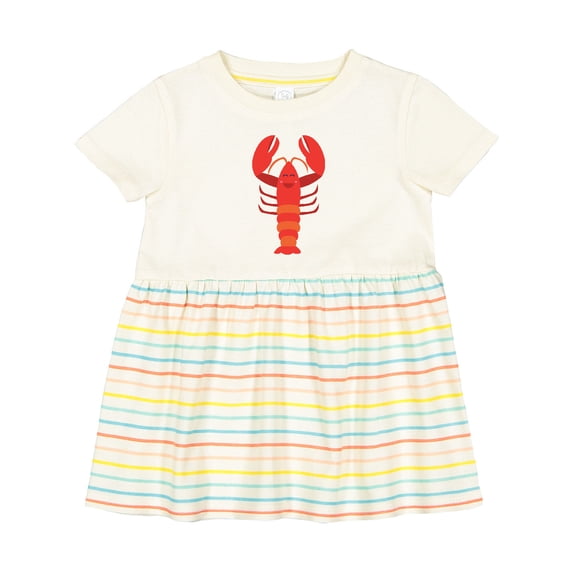 Inktastic Lobster Distressed Ocean Creature Girls Baby Dress