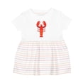 thumbnail image 1 of Inktastic Lobster Distressed Ocean Creature Girls Baby Dress, 1 of 5