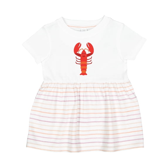 Inktastic Lobster Distressed Ocean Creature Girls Baby Dress