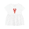 thumbnail image 1 of Inktastic Lobster Distressed Ocean Creature Girls Baby Dress, 1 of 5