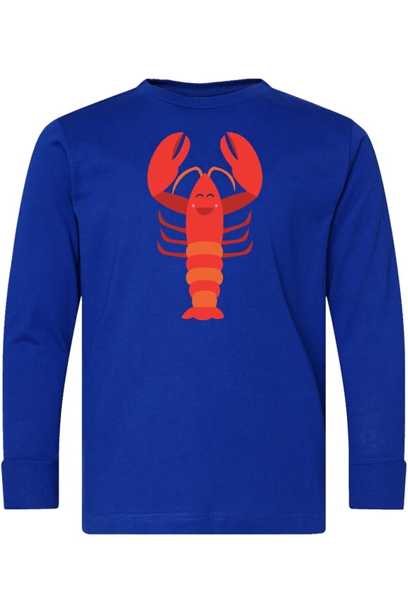 Lobster Distressed Ocean Creature Long Sleeve Youth T-Shirt
