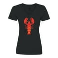 thumbnail image 1 of Inktastic Lobster Distressed Ocean Creature Women's V-Neck T-Shirt, 1 of 5