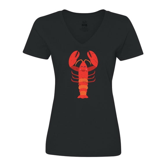 Inktastic Lobster Distressed Ocean Creature Women's V-Neck T-Shirt