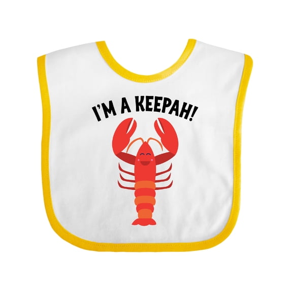Inktastic Lobster Funny Im a Keepah Boys or Girls Baby Bib