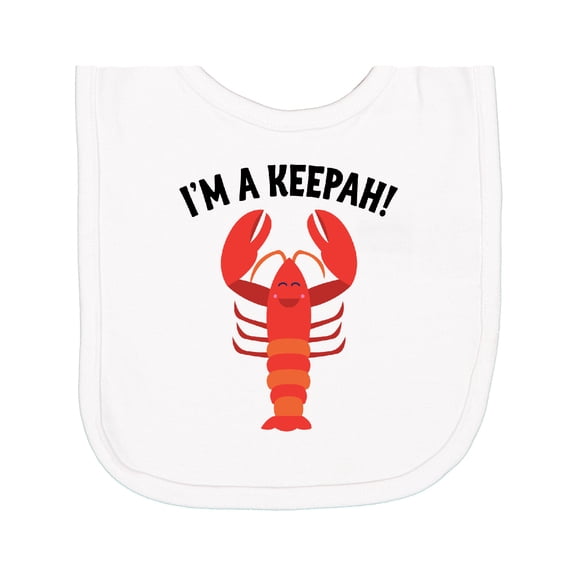 Inktastic Lobster Funny Im a Keepah Newborn Bib
