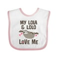 thumbnail image 1 of Inktastic Lola and Lolo Love Me Cute Boys or Girls Baby Bib, 1 of 4