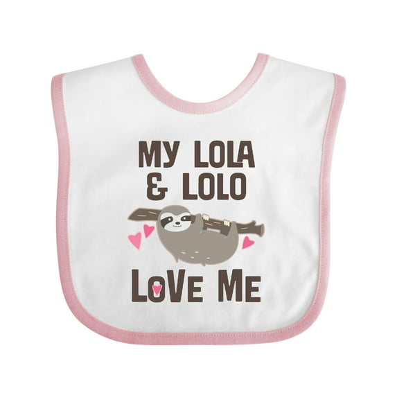 Inktastic Lola and Lolo Love Me Cute Boys or Girls Baby Bib
