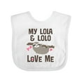 thumbnail image 1 of Inktastic Lola and Lolo Love Me Cute Boys or Girls Baby Bib, 1 of 4