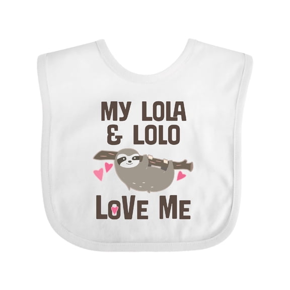 Inktastic Lola and Lolo Love Me Cute Boys or Girls Baby Bib