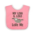 thumbnail image 1 of Inktastic Lola and Lolo Love Me Cute Boys or Girls Baby Bib, 1 of 4