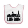 thumbnail image 1 of Inktastic London England City Skyline with Grunge Boys or Girls Baby Bib, 1 of 4