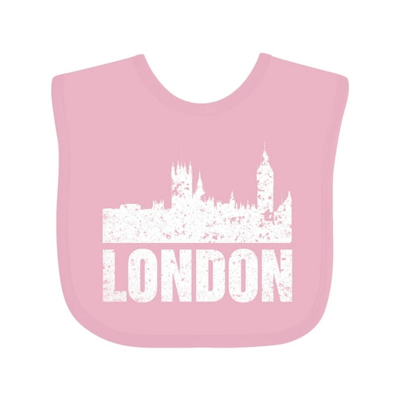 Inktastic London England City Skyline with Grunge Boys or Girls Baby Bib