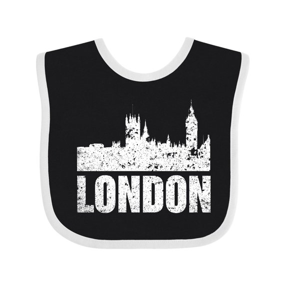 Inktastic London England City Skyline with Grunge Boys or Girls Baby Bib