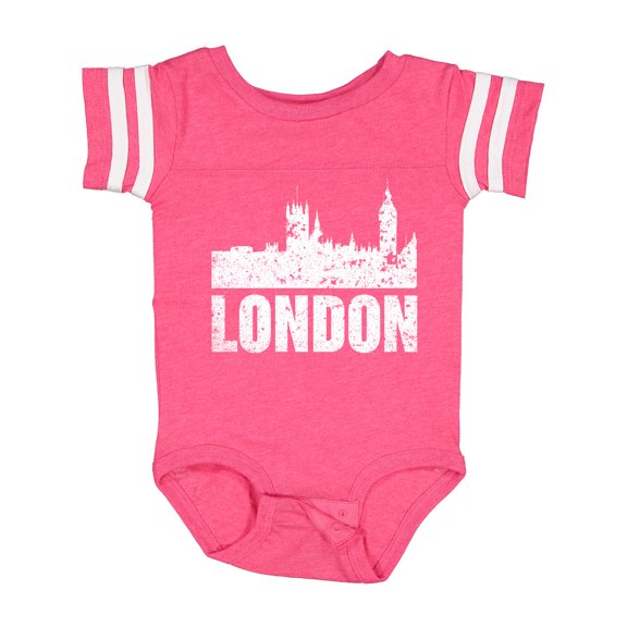 Inktastic London England City Skyline with Grunge Boys or Girls Baby Bodysuit