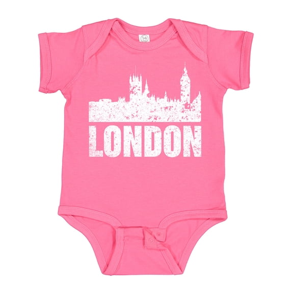 Inktastic London England City Skyline with Grunge Boys or Girls Baby Bodysuit