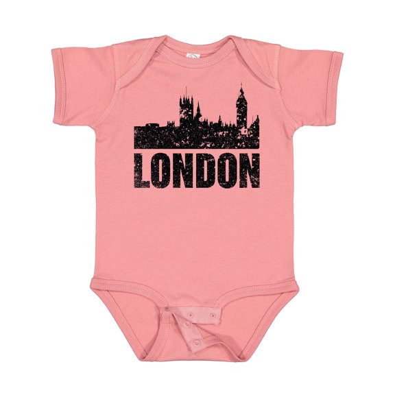 Inktastic London England City Skyline with Grunge Boys or Girls Baby Bodysuit