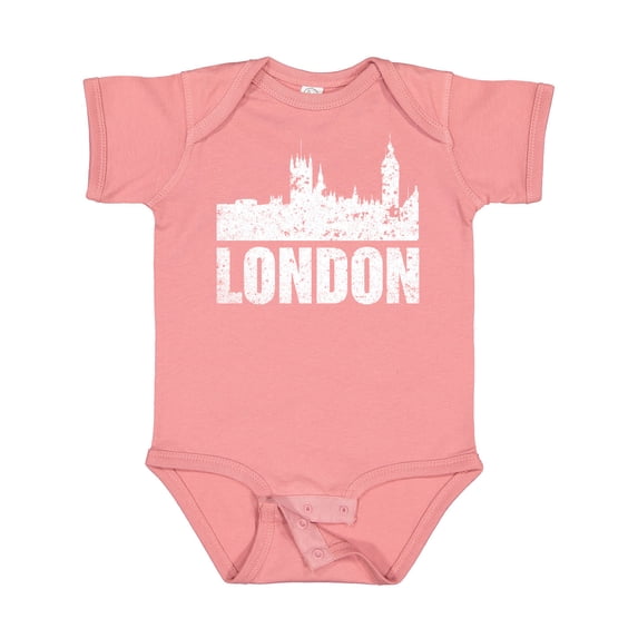 Inktastic London England City Skyline with Grunge Boys or Girls Baby Bodysuit